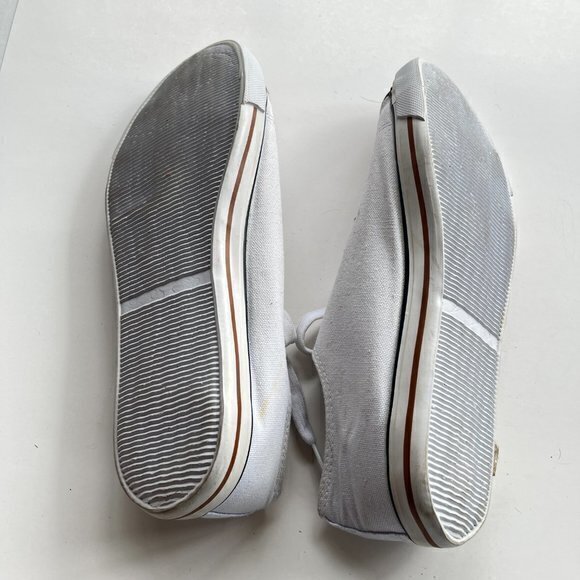 ASOS Lace Up Sneakers In White Canvas With Brown Cap Shoes Mens Sz UK 10 US 11 - Picture 6 of 6